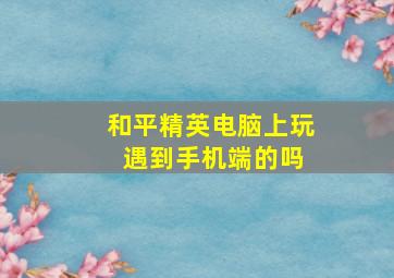 和平精英电脑上玩 遇到手机端的吗